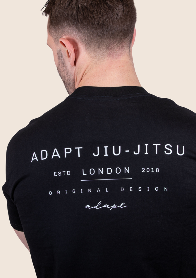 Black colour Heritage Classic T-Shirt back view