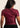 Women’s prism BJJ rashguard in maroon with geometric prism design; short sleeves.