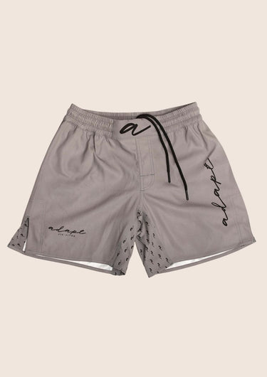 Unisex Jiu‑Jitsu training shorts in mid‑grey; lightweight construction with drawstring waistband.