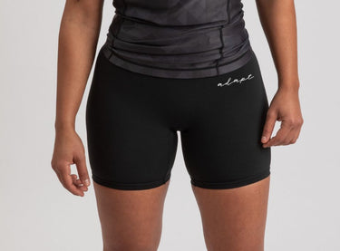 Women’s Mid‑Length Compression Shorts – High‑Waisted Black