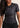 Women’s prism BJJ rashguard in black with subtle geometric pattern; short sleeves. Unique womens fit.