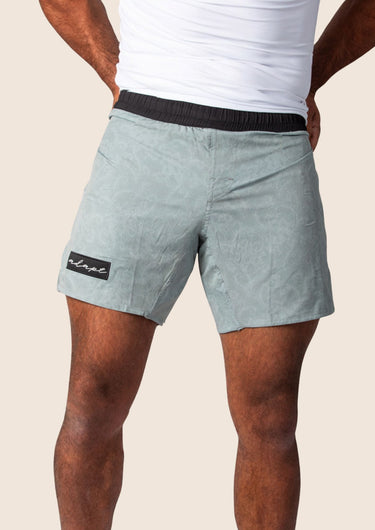Unisex-Kombinationsshorts – Salbei-Paisley