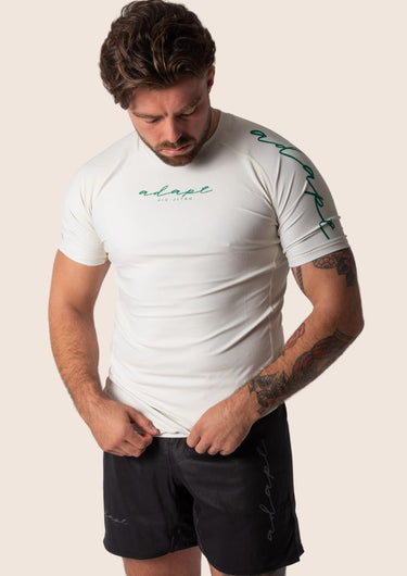 Men’s classic BJJ rashguard in Irish Cream, featuring four‑way stretch and mesh ventilation.