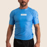Men’s original BJJ rashguard in Sky Blue, minimalistic design, 100% IBJJF legal.