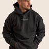 Unisex Faded Black Embroidered Hoodie