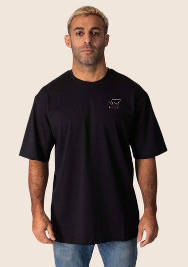Unisex oversized crew neck t-shirt in black