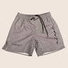 Unisex Jiu‑Jitsu training shorts in mid‑grey; lightweight construction with drawstring waistband.