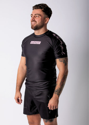 Men’s Original Rashguard - Pink on Black