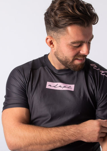 Men’s Original Rashguard - Pink on Black