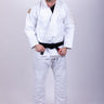 Men’s signature BJJ gi in white with 450 GSM jacket and 10 oz rip‑stop pants; premium embroidered design.