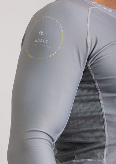 Men’s Long‑Sleeved Technical Rashguard - Silver