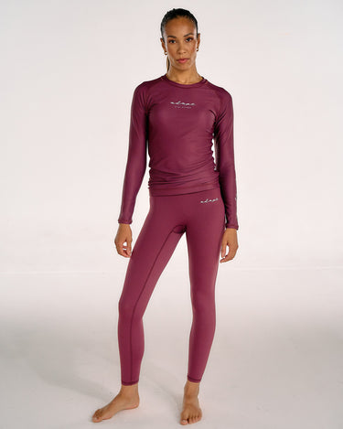 Women's Long-Sleeve Maroon Rashguard