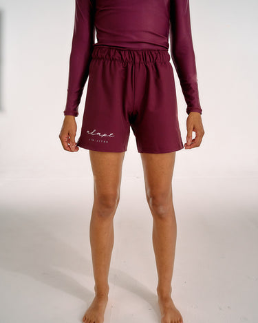 Women's Maroon BJJ Shorts