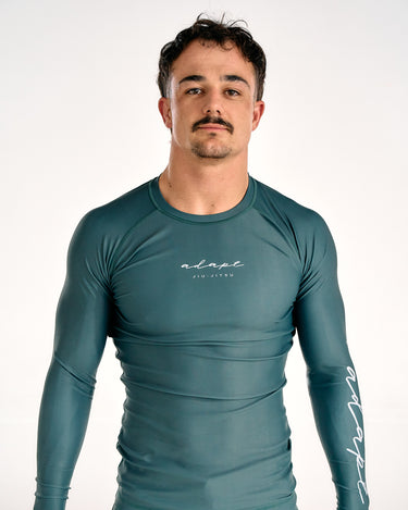 Men's Long-Sleeve Teal Rashguard