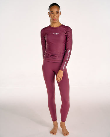 Women's Maroon BJJ Leggings