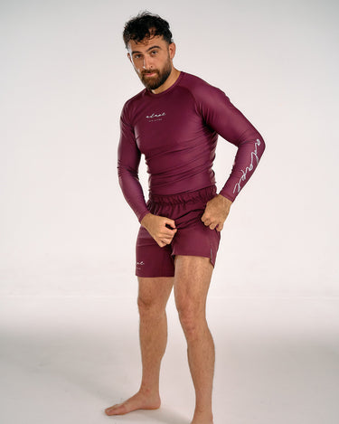 Men's Maroon BJJ Shorts