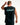 A man viewed from behind wearing a sleeveless black athletic tank top with the word 'adapt' printed across the back in teal and white script, against a plain white studio background.