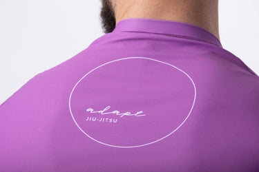 Men’s original orchid purple BJJ rashguard, minimalistic design, 100% IBJJF legal. 