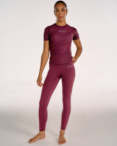Women's Maroon BJJ Leggings