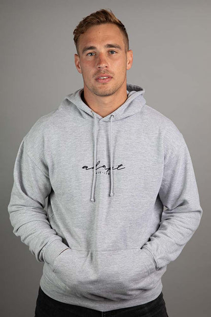 Heather Grey Embroidered Hoodie