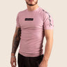 Men’s original BJJ rashguard in pink, minimalistic design.