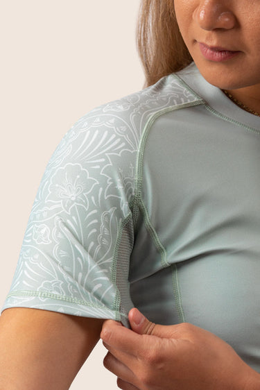 Rashguard Paisley Edition für Damen – Salbei R#010