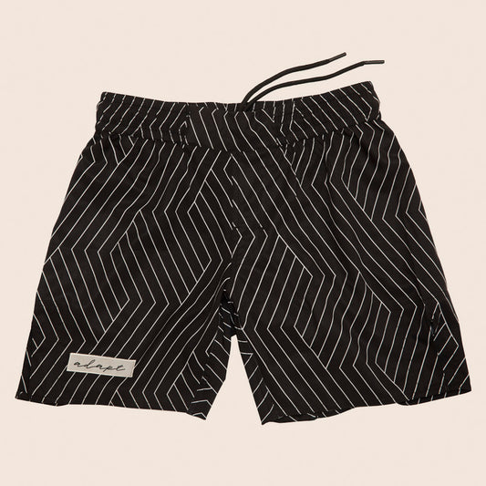 Unisex Combination Shorts - Geometric Black